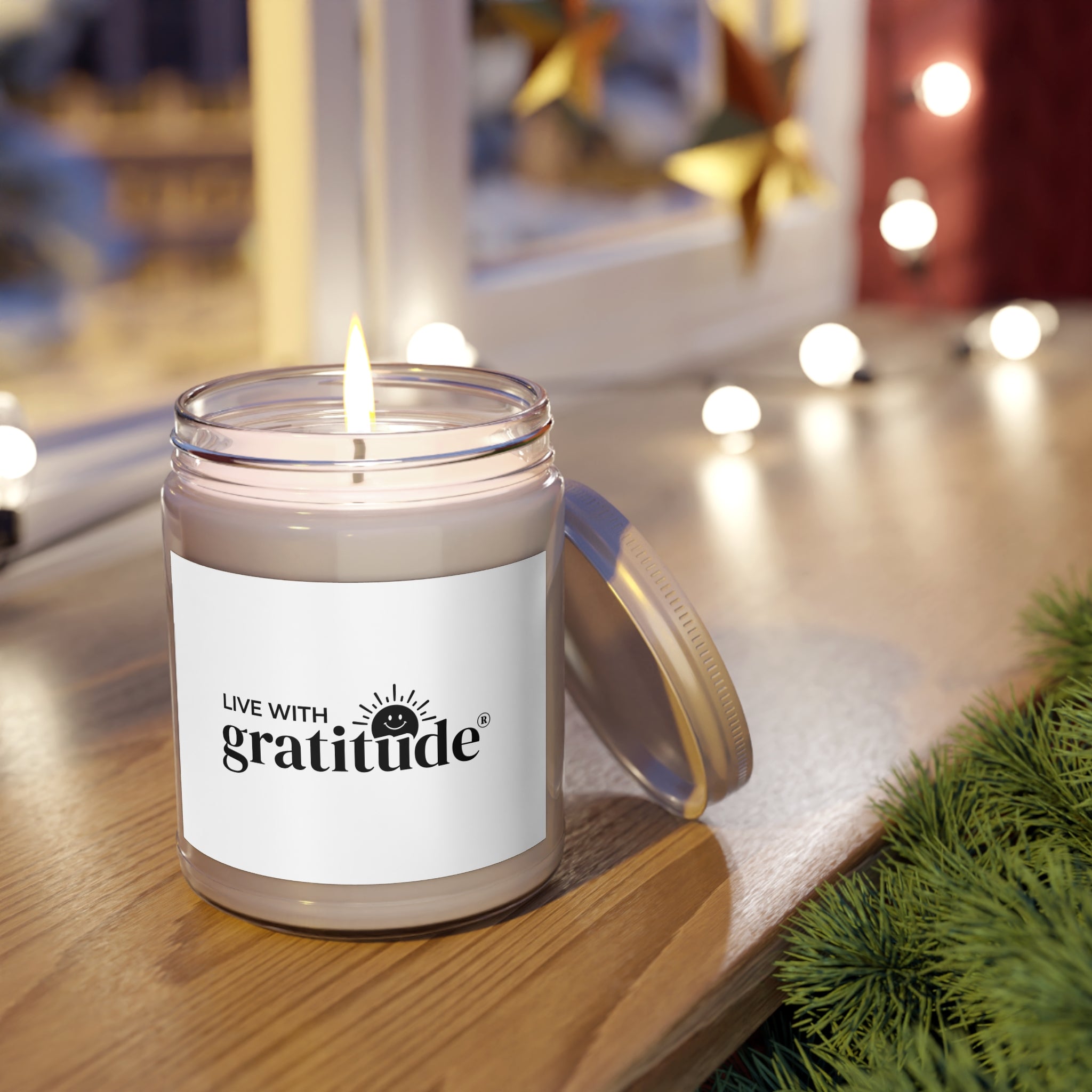 Scented Soy Candles with White Lid, 9oz