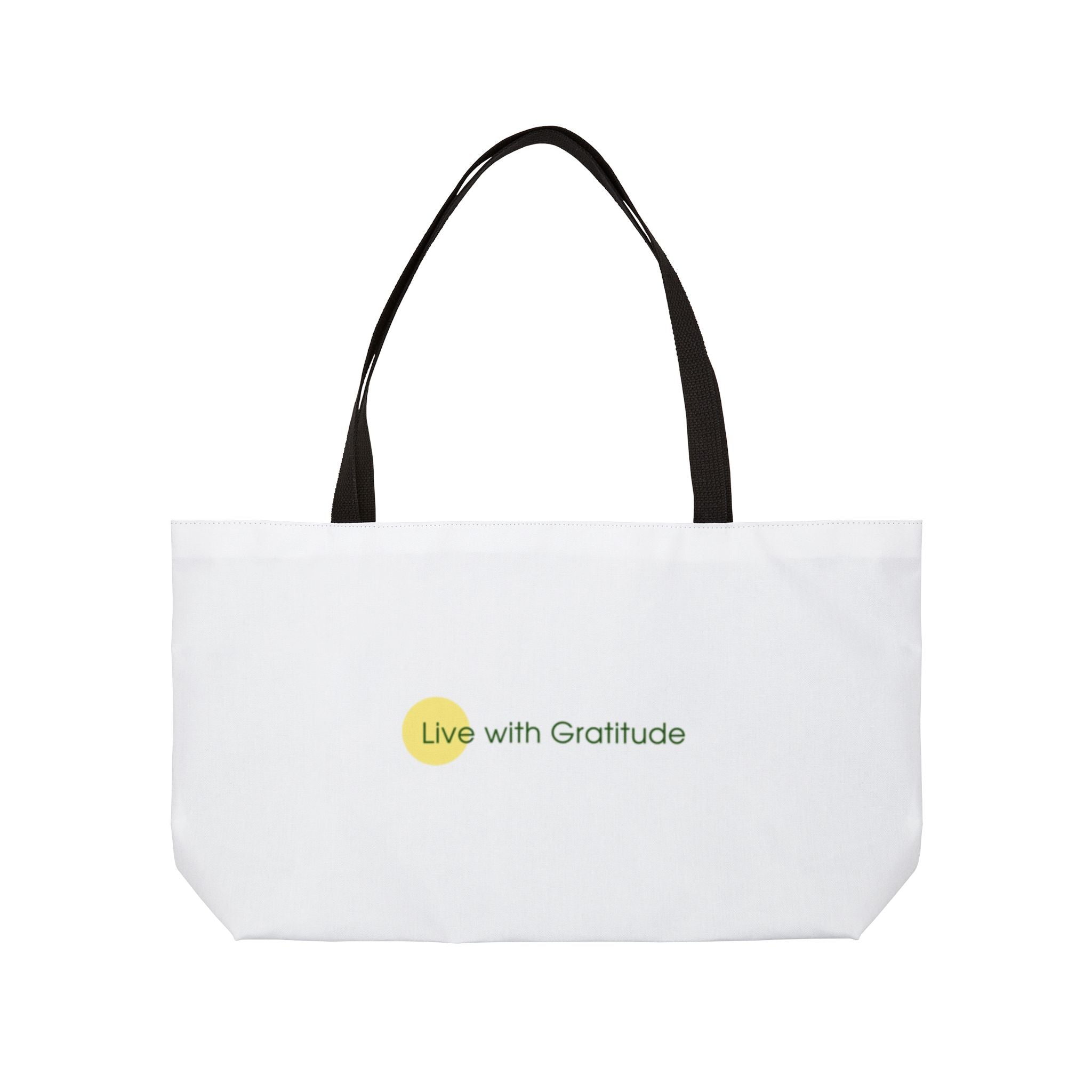 Live with Gratitude Zippered Canvas Tote Bag