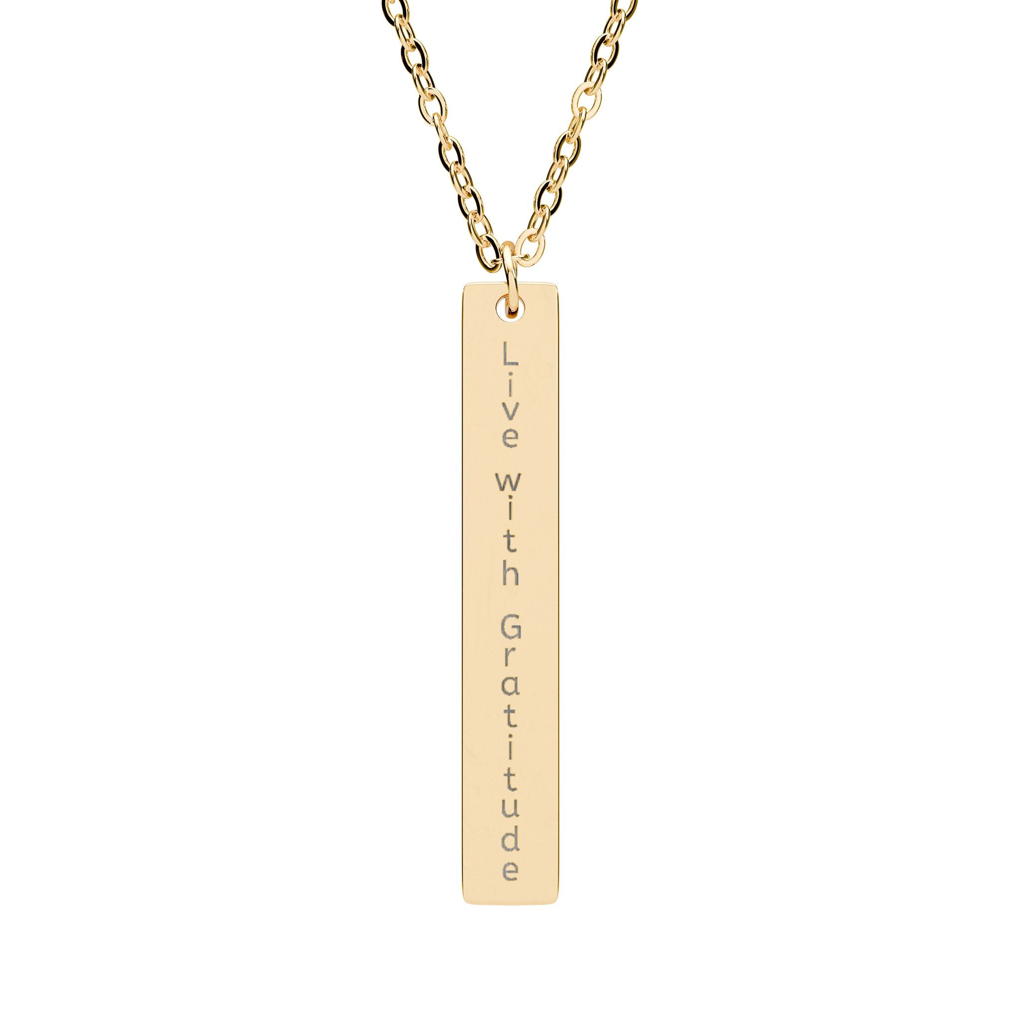 Vertical Bar Necklace (Engraving)