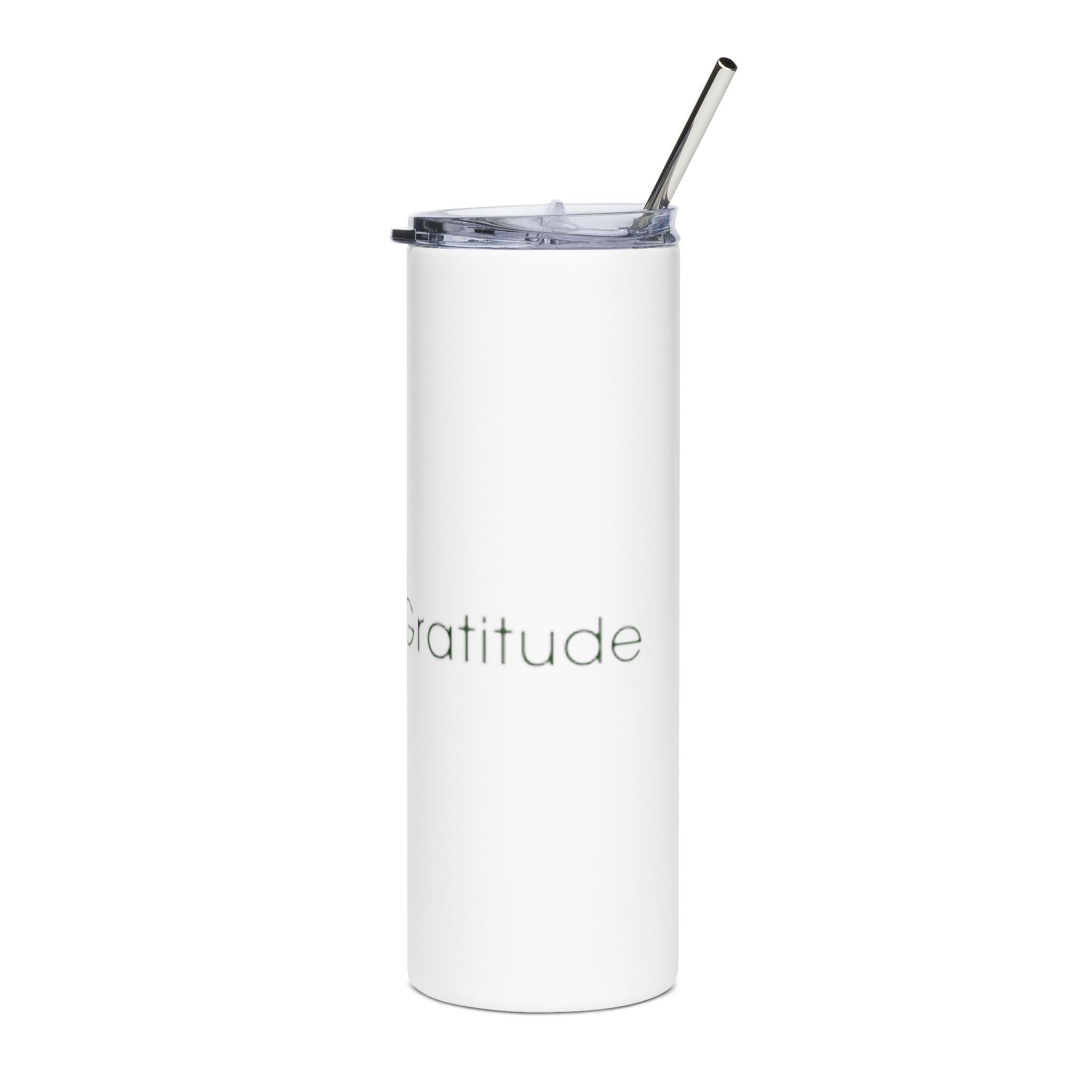 Inspirational Stainless Steel Tumbler - 20oz "Live with Gratitude"